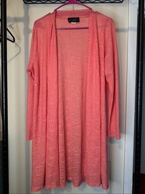 Coral Cardigan Sweater